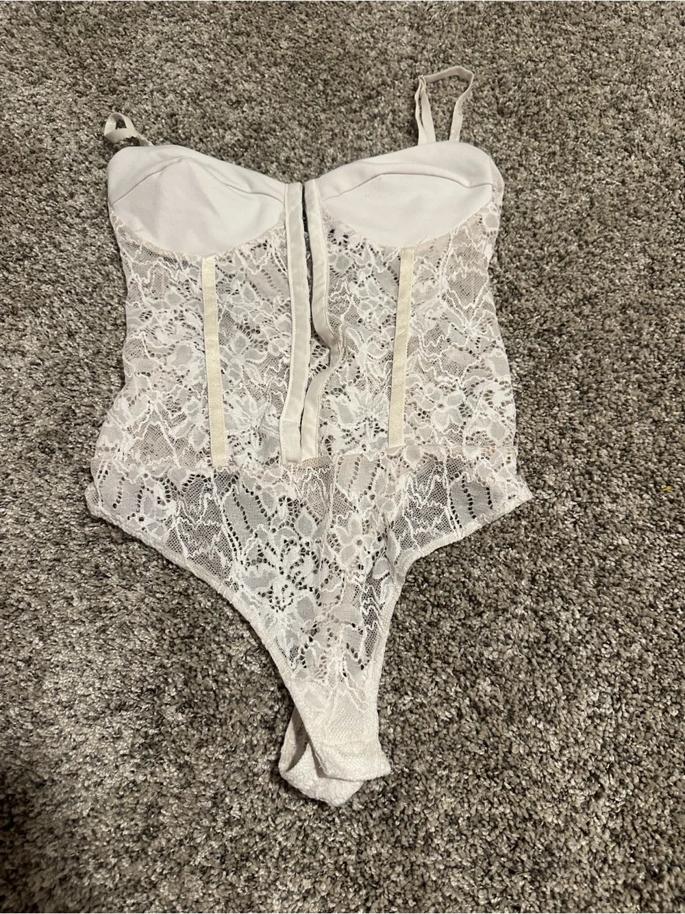 Free People Night Rhythm Lace Bodysuit